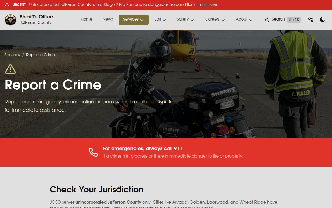 Jefferson County arrest records sheriff report a crime page