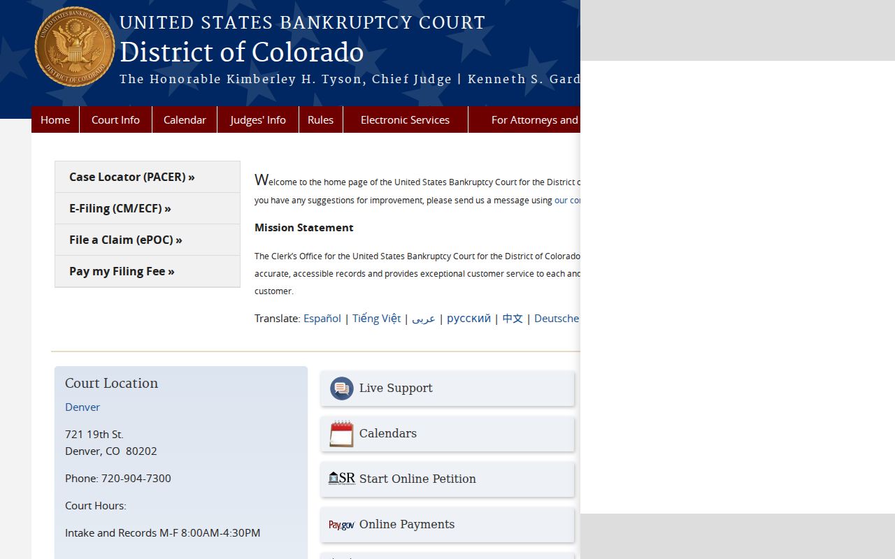 Jefferson County court records U.S. Bankruptcy Court for Colorado