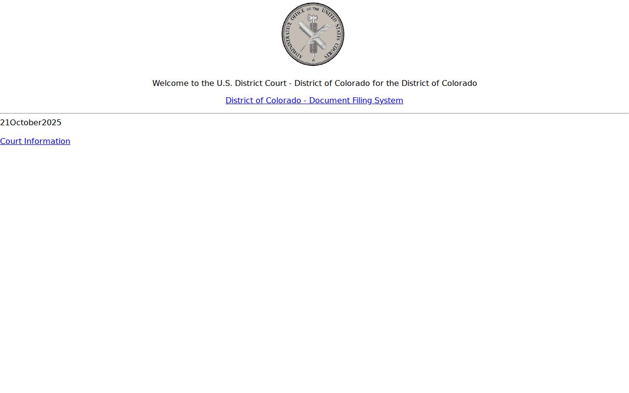 Jefferson County criminal court records District of Colorado ECF login