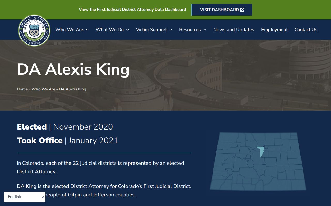 Jefferson County criminal court records District Attorney Alexis King biography