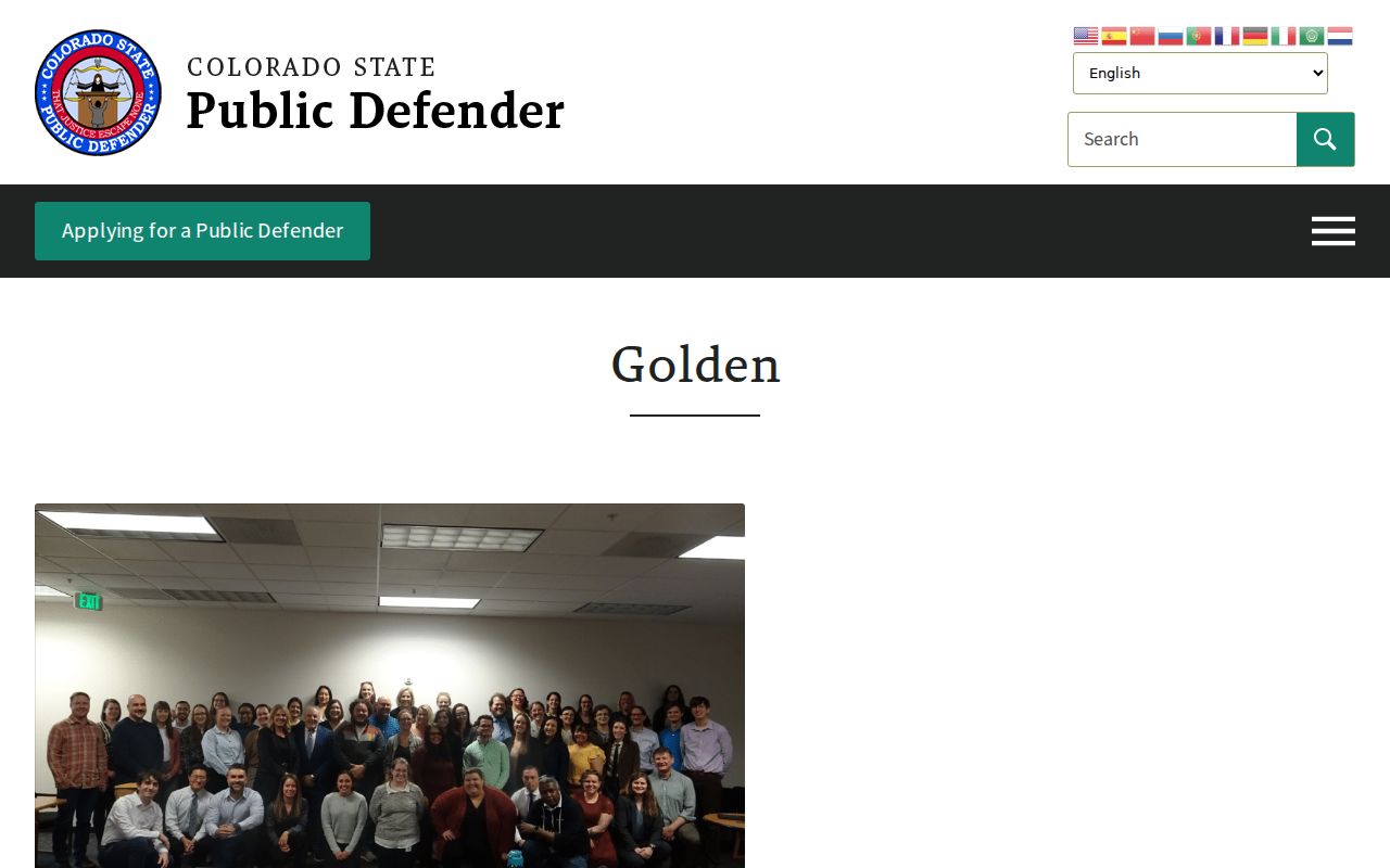 Jefferson County District Court public defender Golden office