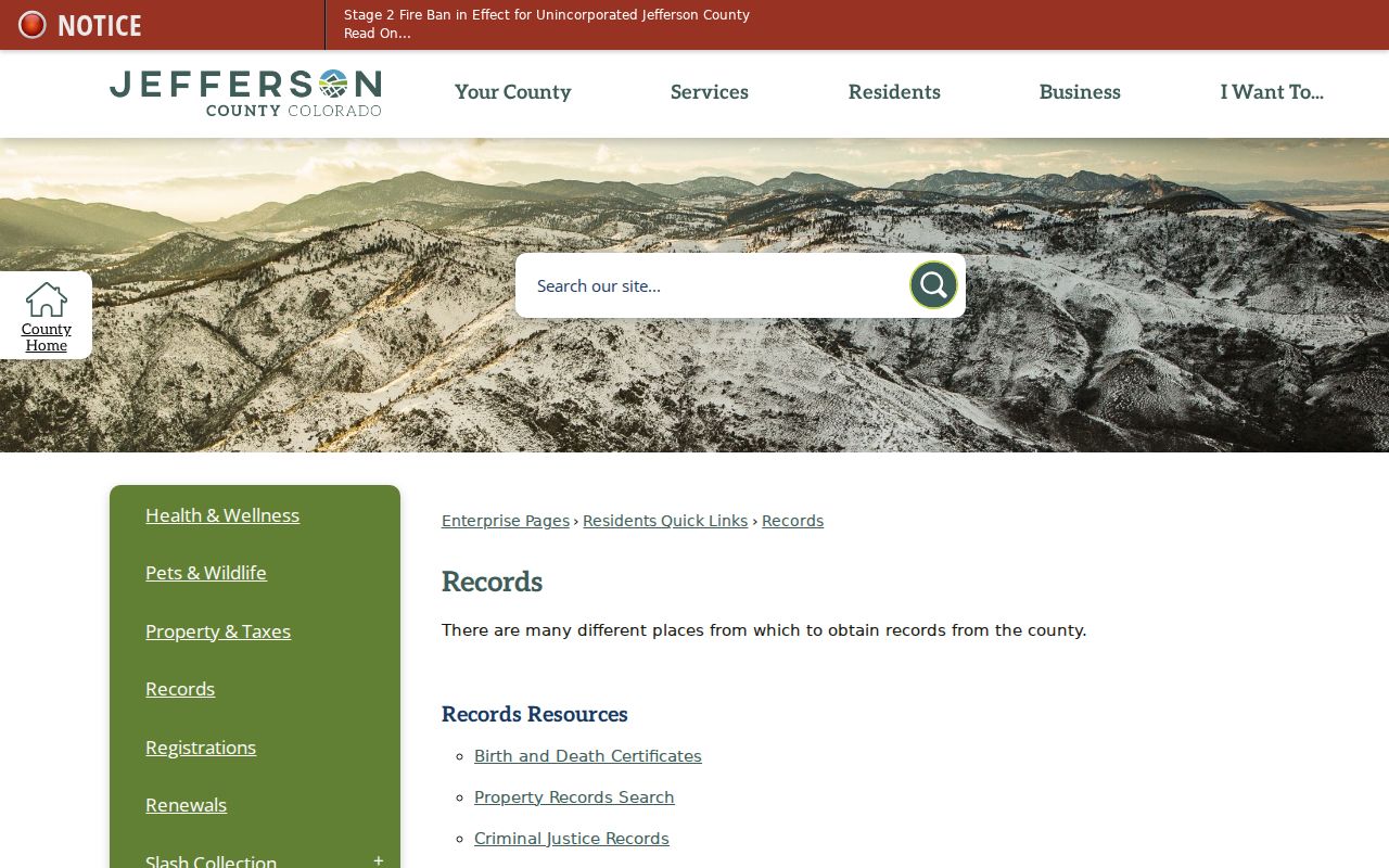 Jefferson County court records county records hub