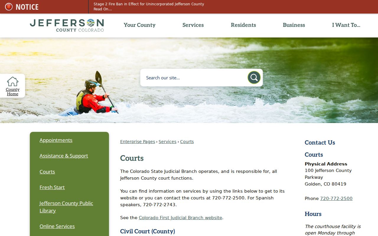 Jefferson County court records county courts page